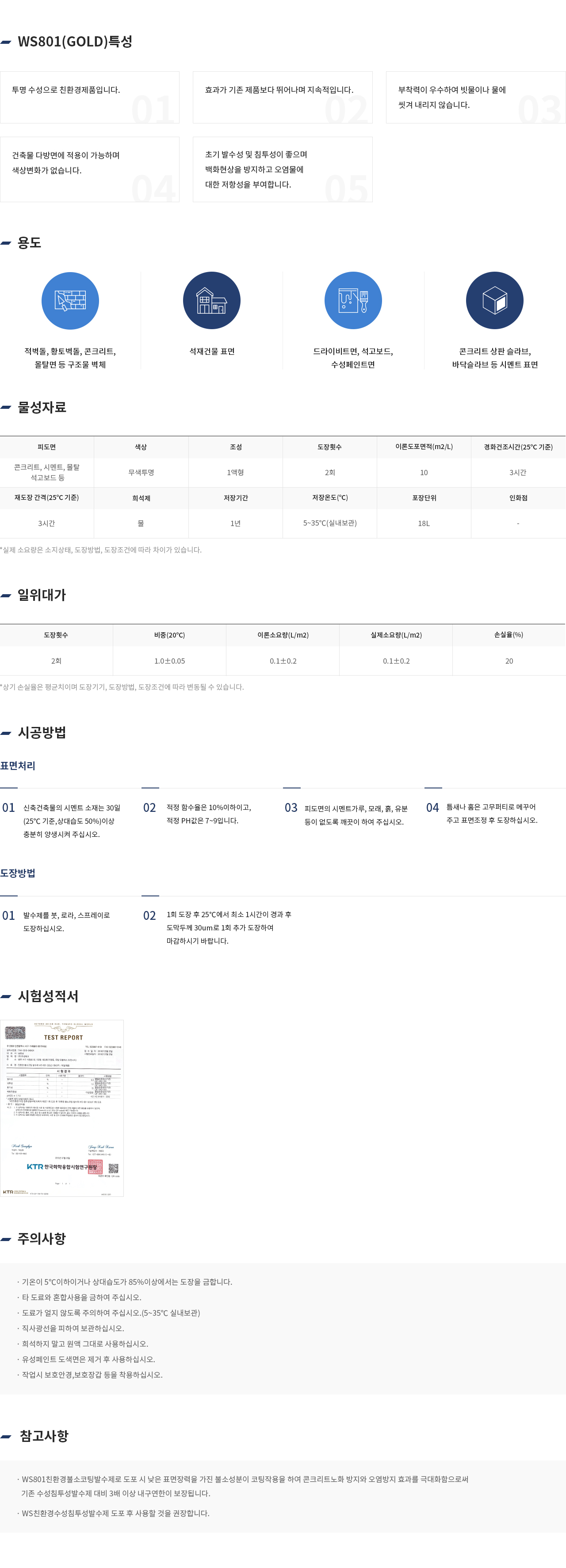 우성테크 WS801친환경 불소코팅 발수제